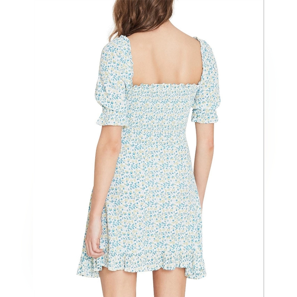 Faithfull the BrandDonna Shirred Floral-print Crepe Mini Dress - Picture 3 of 9